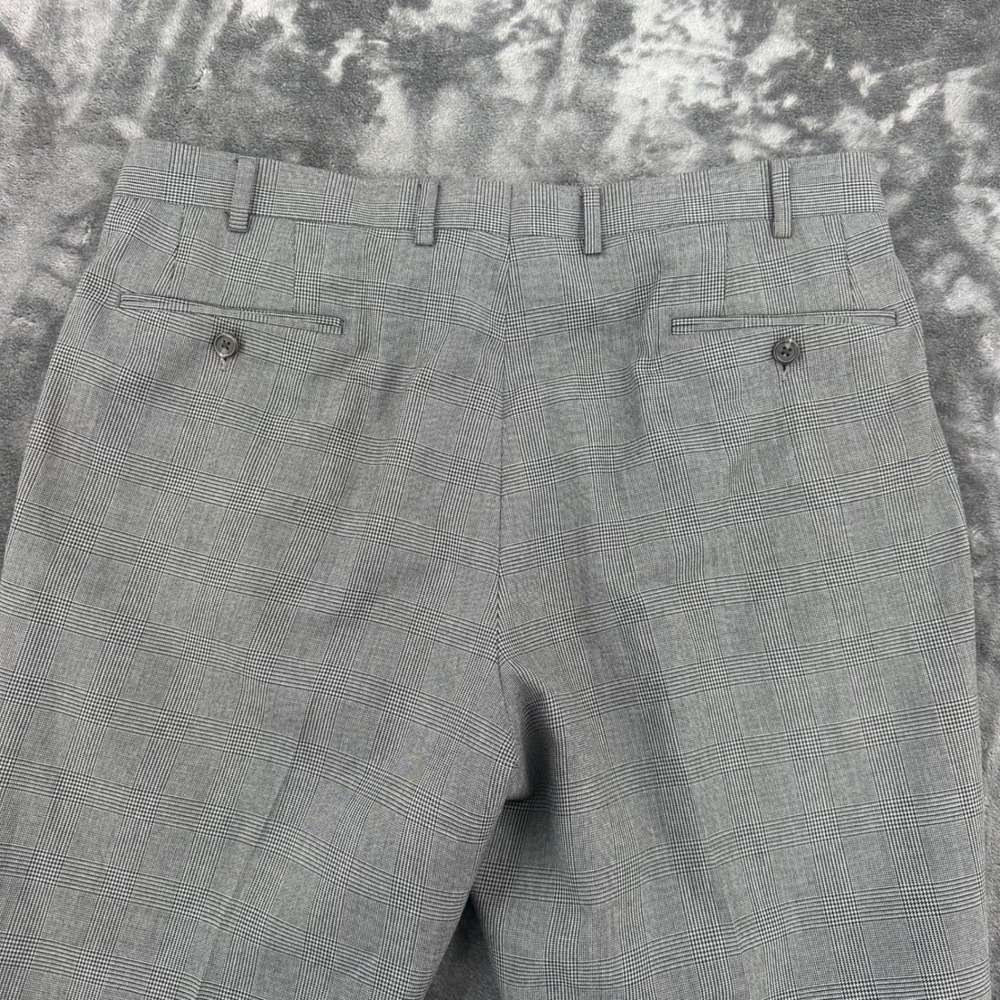 Lauren Ralph Lauren Mens Grey Glen Plaid Pleated Cuffed Dress Pants 36x30 - Picture 5 of 9